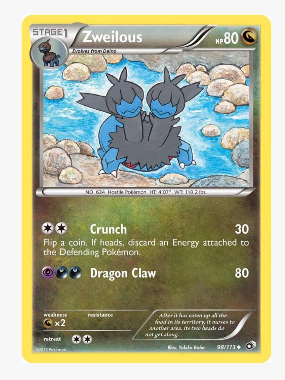 Zweilous Legendary Treasures Pokemon Trading Card